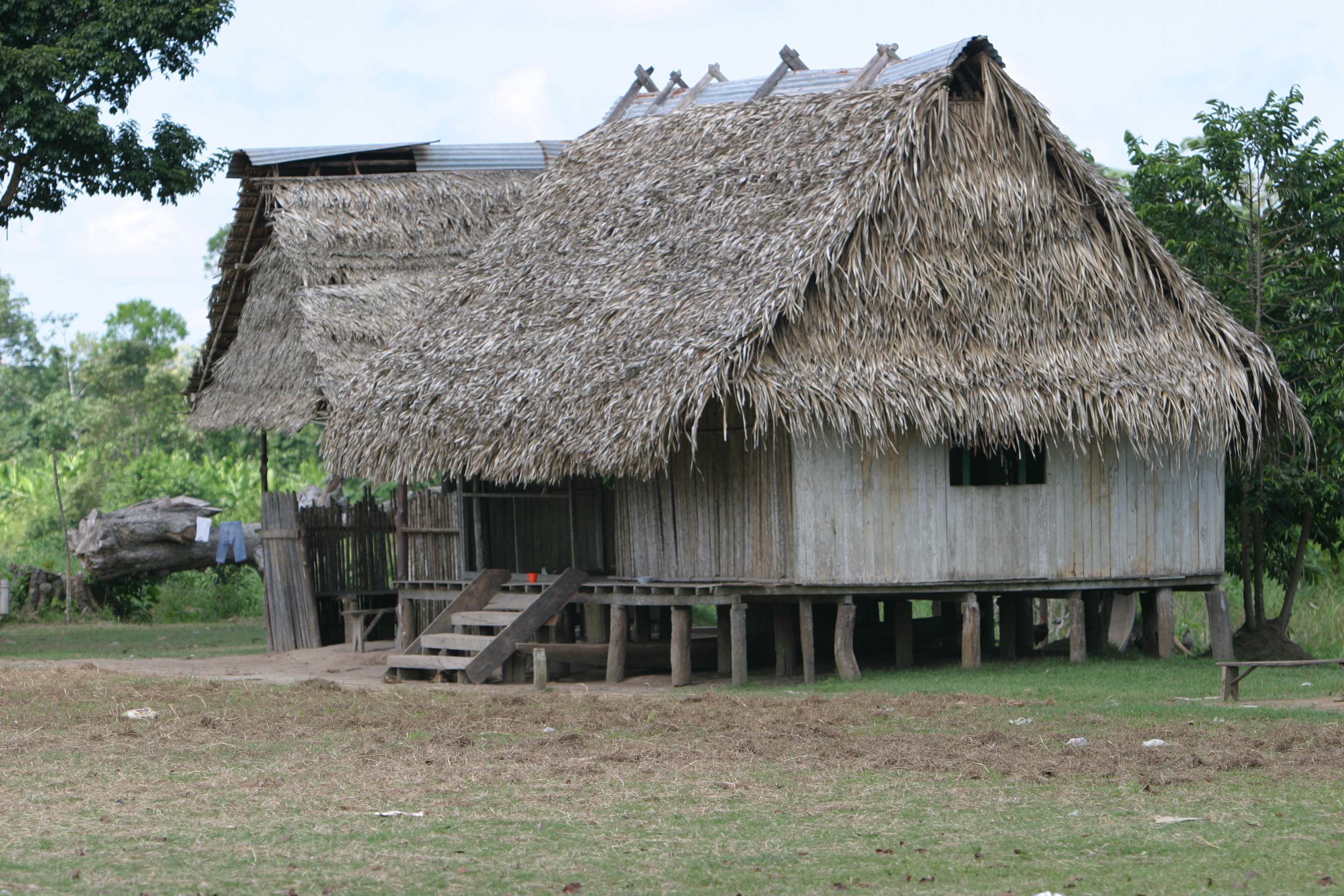 Typical Housing in Shipibo Villages in Peru