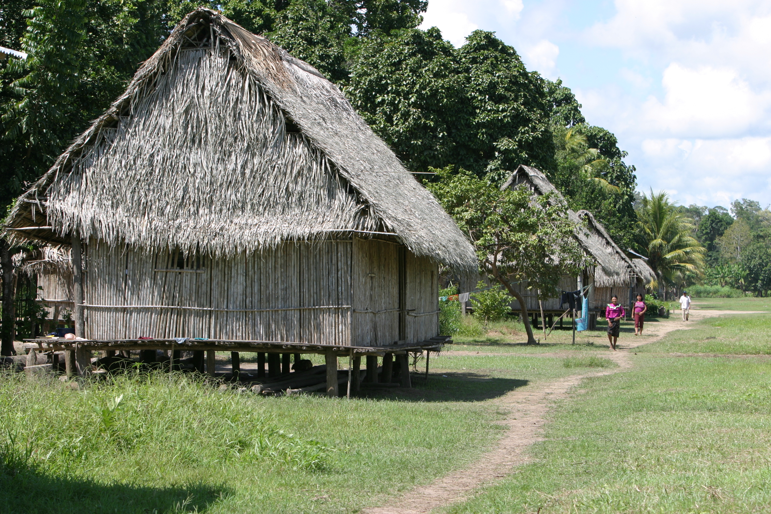Typical Housing in Shipibo Villages in Peru