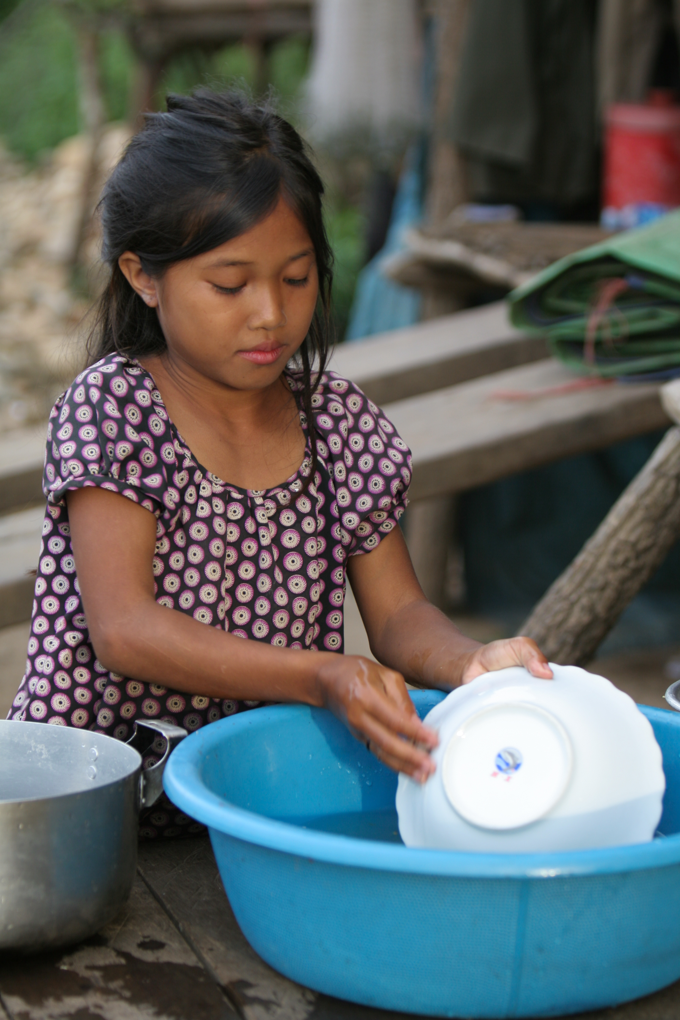 Washing the Dishes in Cambodia