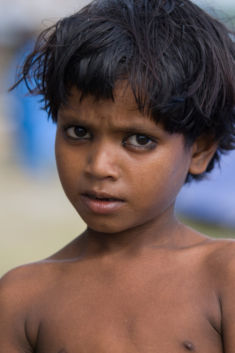 Internally Displaced — Faces of children in Southern Nepal that were displaced by flooding. — Children, Nepal, India, refugee, refugees