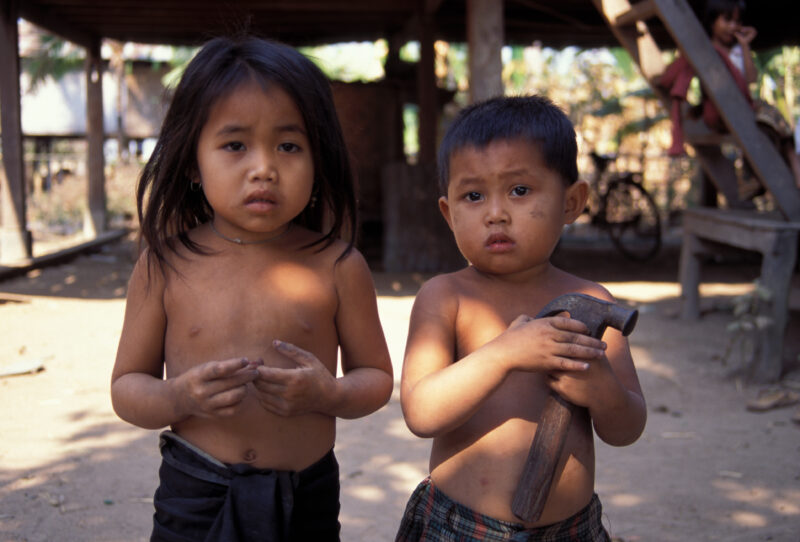 If I Had a Hammer — Children in a rural village in Laos — Laos, children, rural