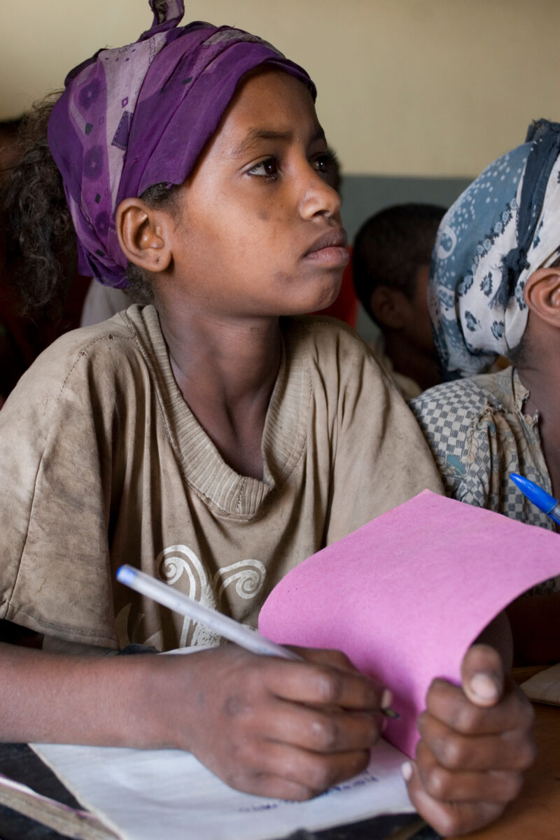 Girl in School in Ethiopia — Children in a remote village in Ethiopia, enjoy their new school, provided by ADRA Norway. — Ethiopia, Africa, African, Africans...