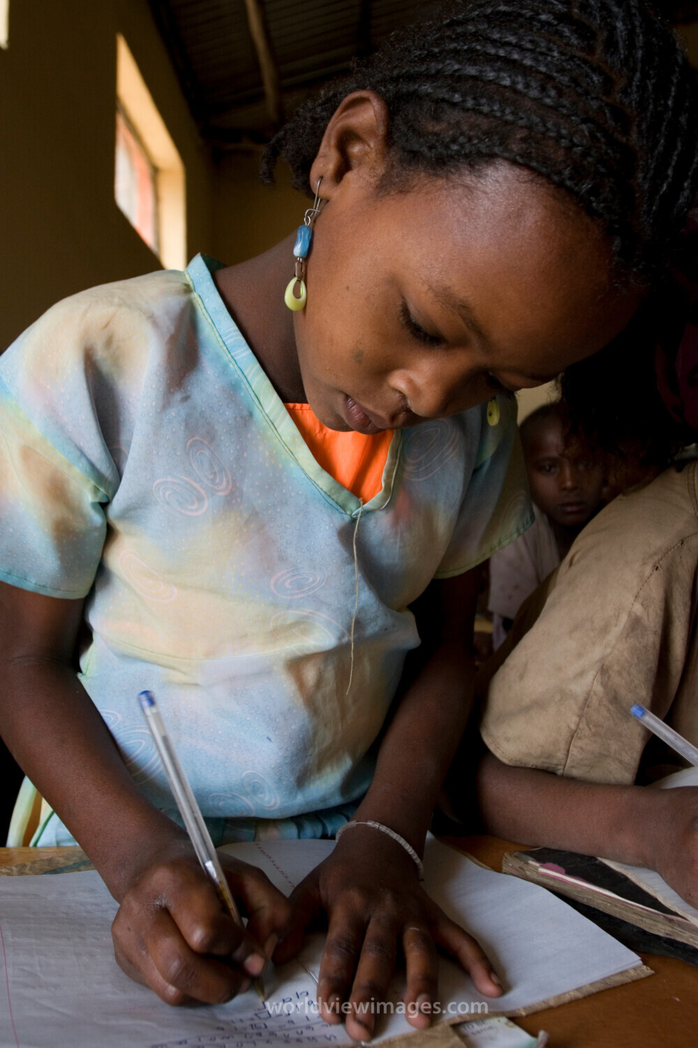 Girl in School in Ethiopia