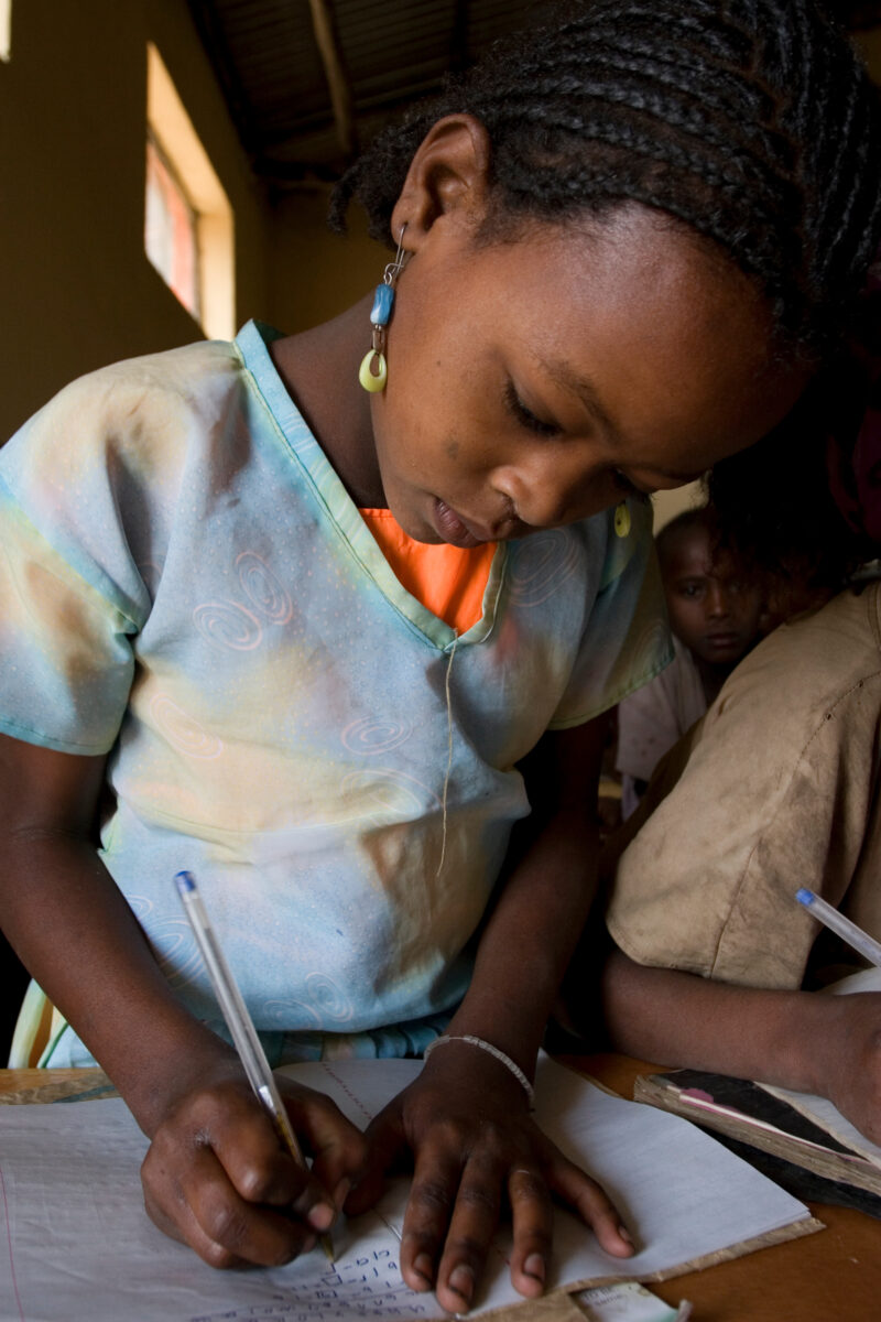 Girl in School in Ethiopia — Children in a remote village in Ethiopia, enjoy their new school, provided by ADRA Norway. — Ethiopia, Africa, African, Africans...