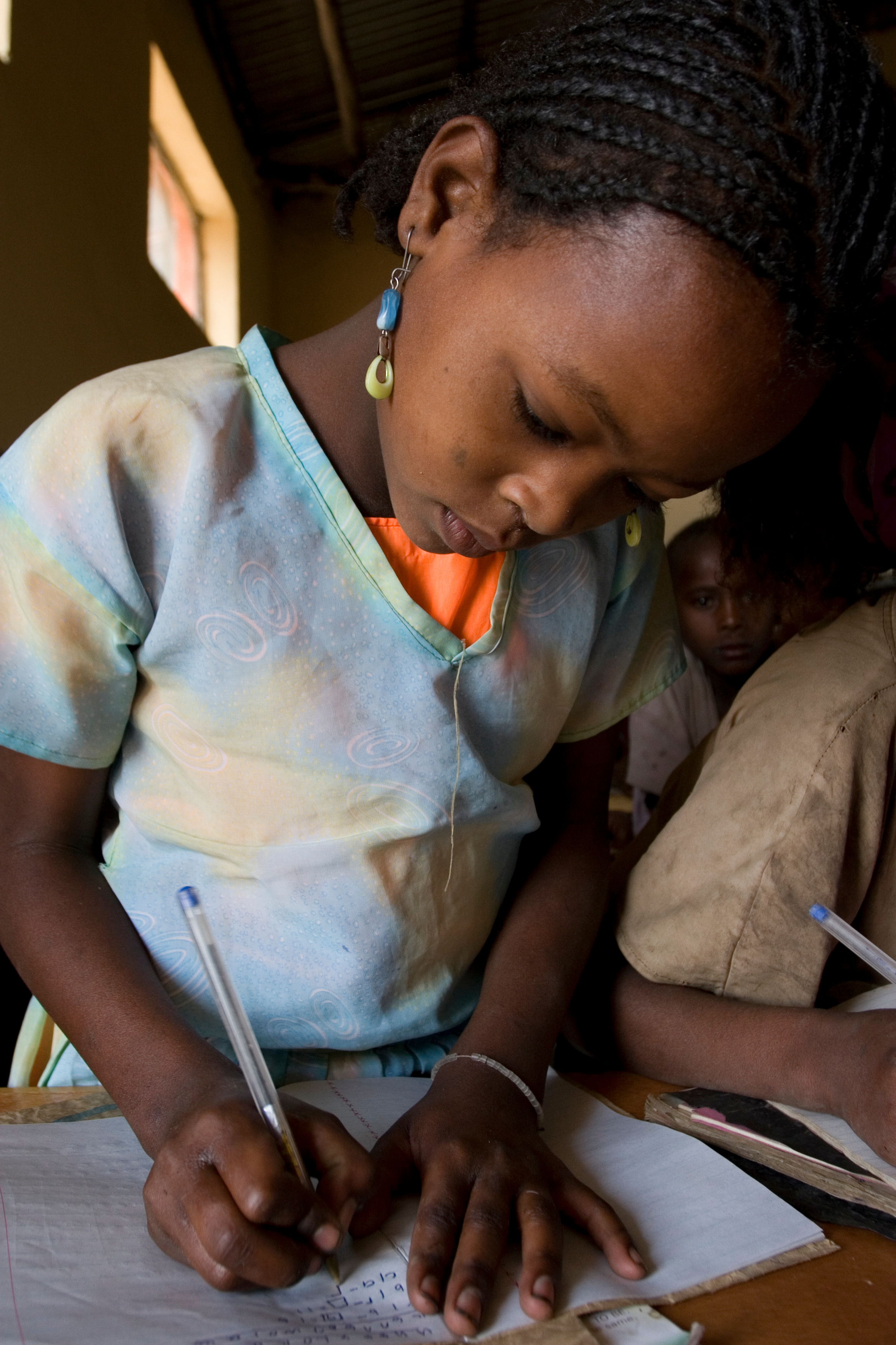 Girl in School in Ethiopia