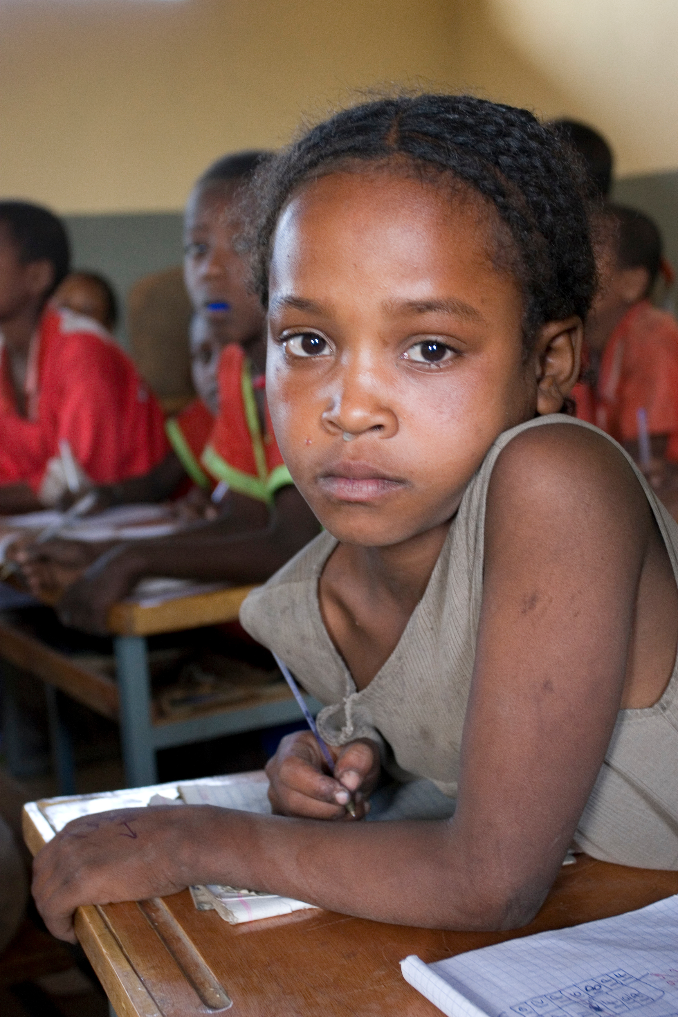 Girl in School in Ethiopia