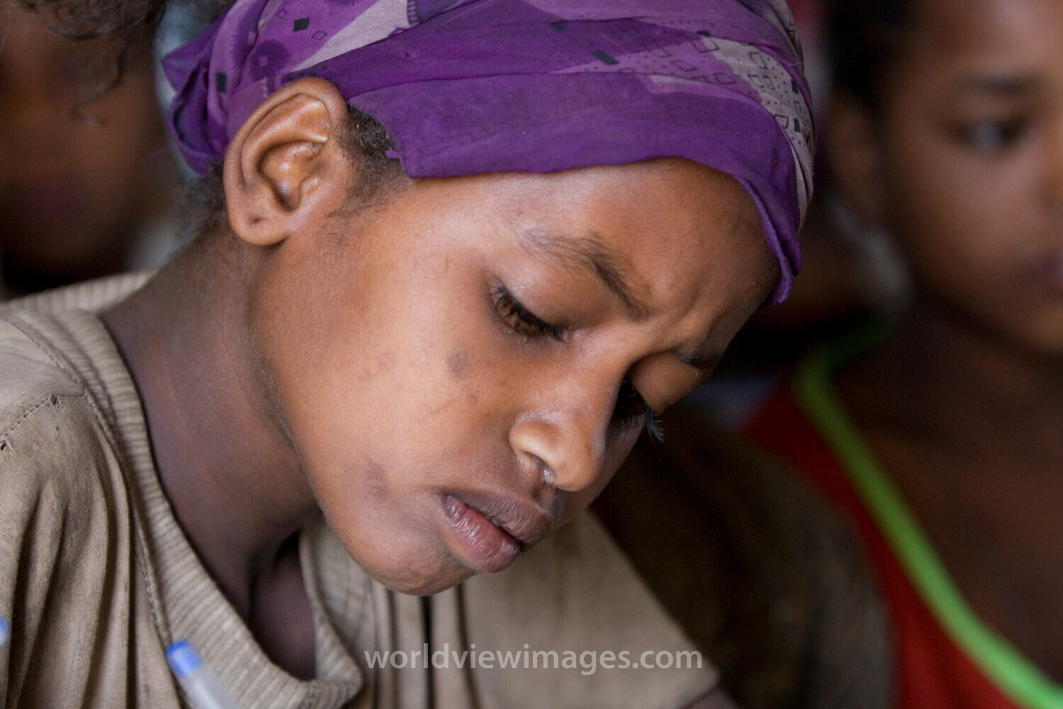 Girl in School in Ethiopia
