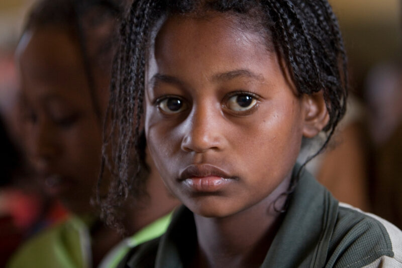 Girl in School in Ethiopia — Children in a remote village in Ethiopia, enjoy their new school, provided by ADRA Norway. — Ethiopia, Africa, African, Africans...