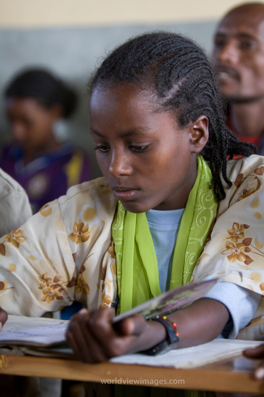 Girl in School in Ethiopia