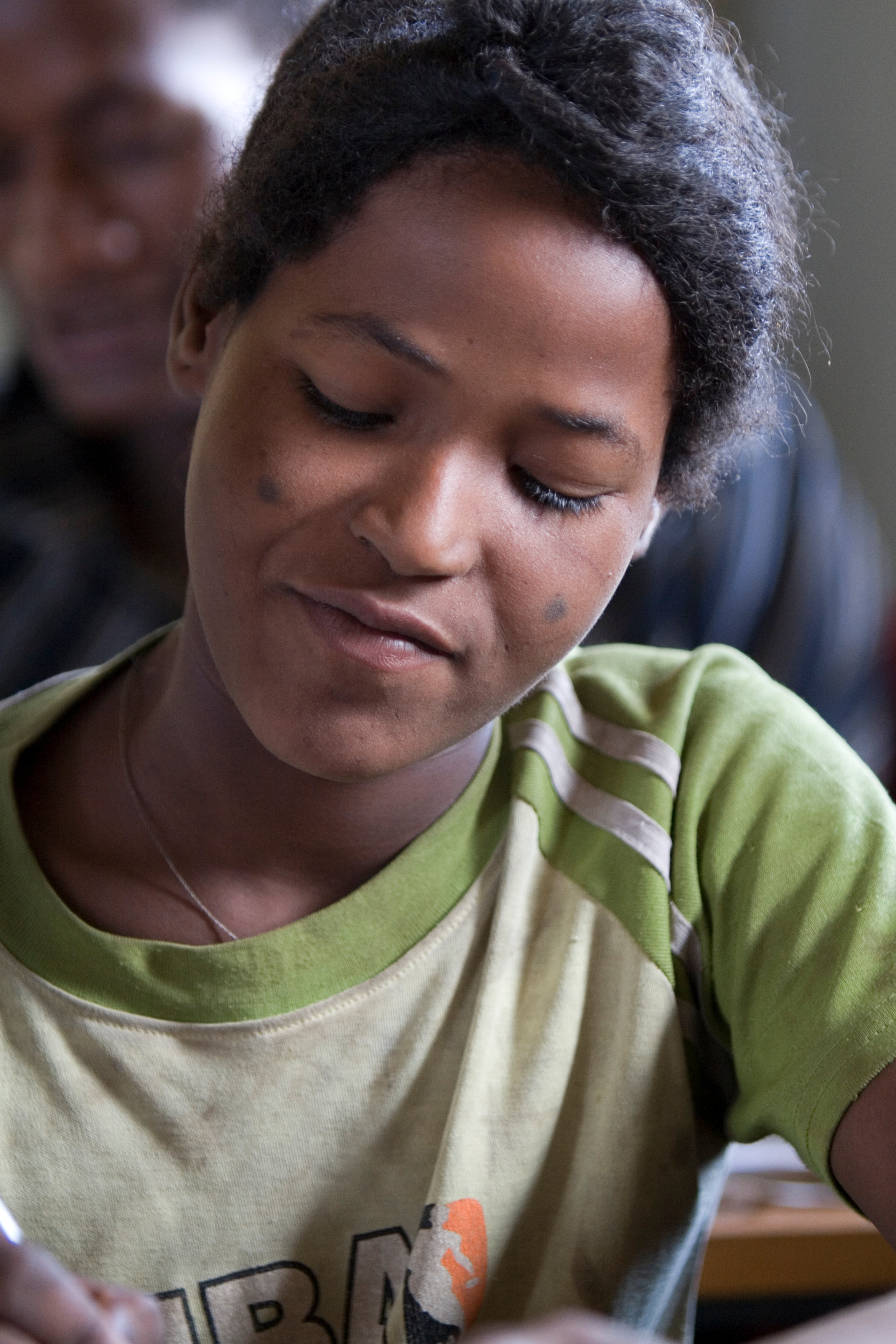 Girl in School in Ethiopia