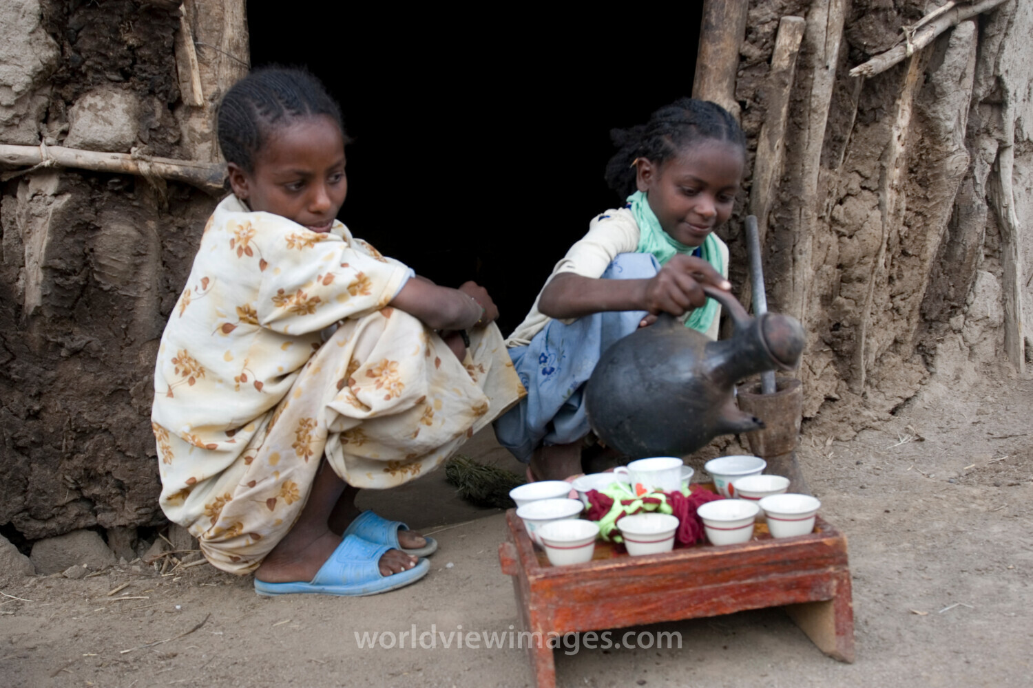 Serving Coffee in Ethiopia