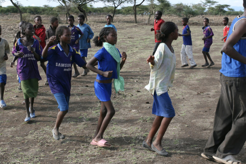 PE Class in Ethiopia — Students in Ethiopia in PE Class — Ethiopia, Africa, African, Africans, Ethiopian