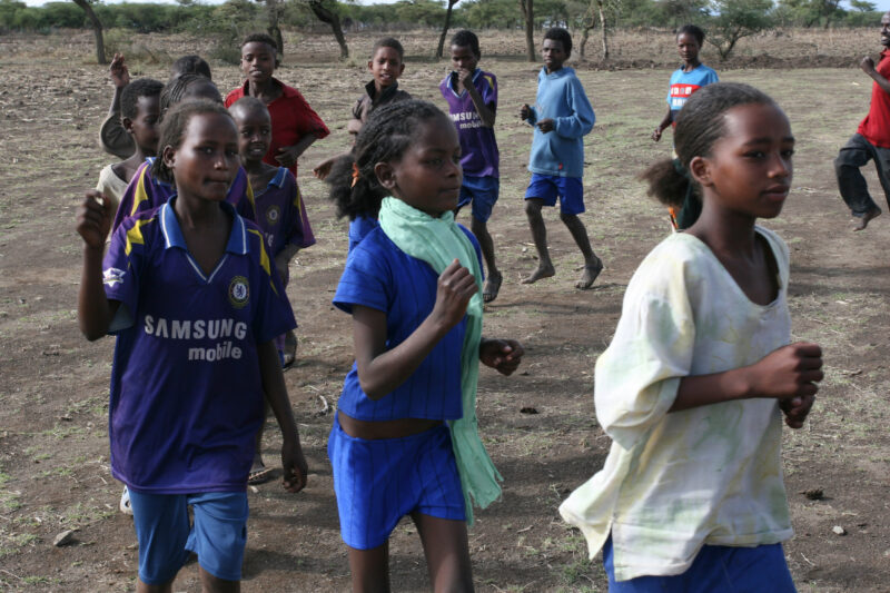 PE Class in Ethiopia — Students in Ethiopia in PE Class — Ethiopia, Africa, African, Africans, Ethiopian
