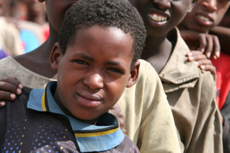 Boy in Ethiopia — Boy in Lineup for classes at school in ethiopia — Ethiopia, Africa, African, Africans, Ethiopian
