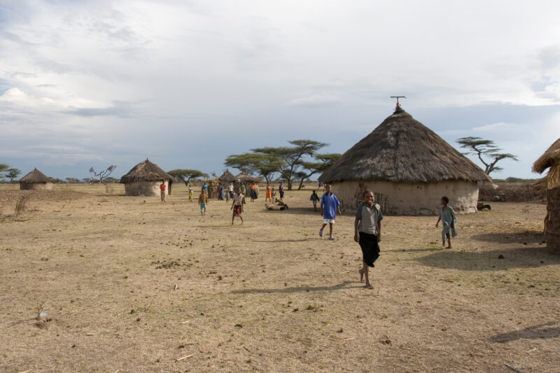 Houses in Rural Africa — Stock Images of typical round mud huts of rural Ethiopia — Ethiopia, Africa, African, Africans, Ethiopian