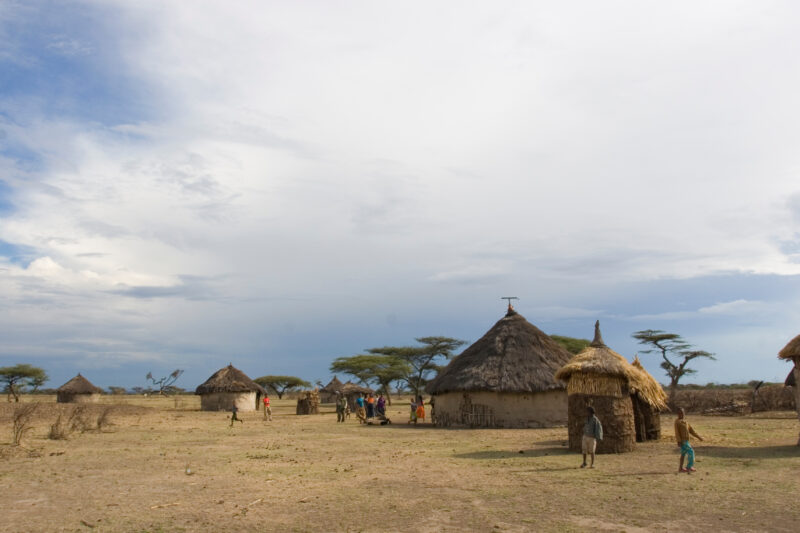 Houses in Rural Africa — Stock Images of typical round mud huts of rural Ethiopia — Ethiopia, Africa, African, Africans, Ethiopian
