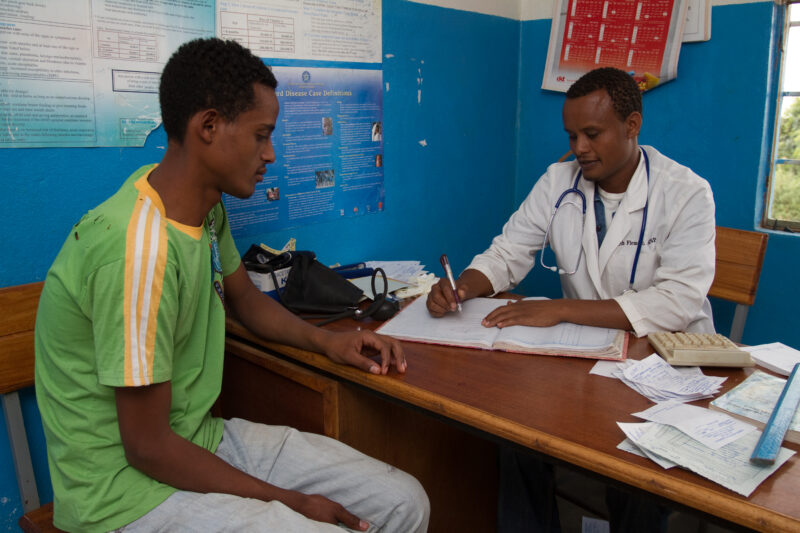 Clinic in Ethiopia — Visiting the doctor at a health clinic in rural Ethiopia — Ethiopia, Africa, African, Africans, Ethiopian
