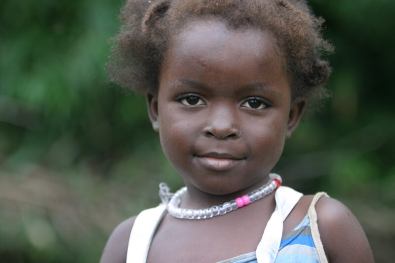 Girl in Sao Tome — Children living in rural Sao Tome, an Island of the coast of West Africa — Sao Tome, Africa, ADRA, Poverty, children