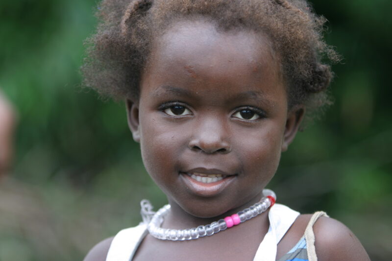 Girl in Sao Tome — Children living in rural Sao Tome, an Island of the coast of West Africa — Sao Tome, Africa, ADRA, Poverty, children