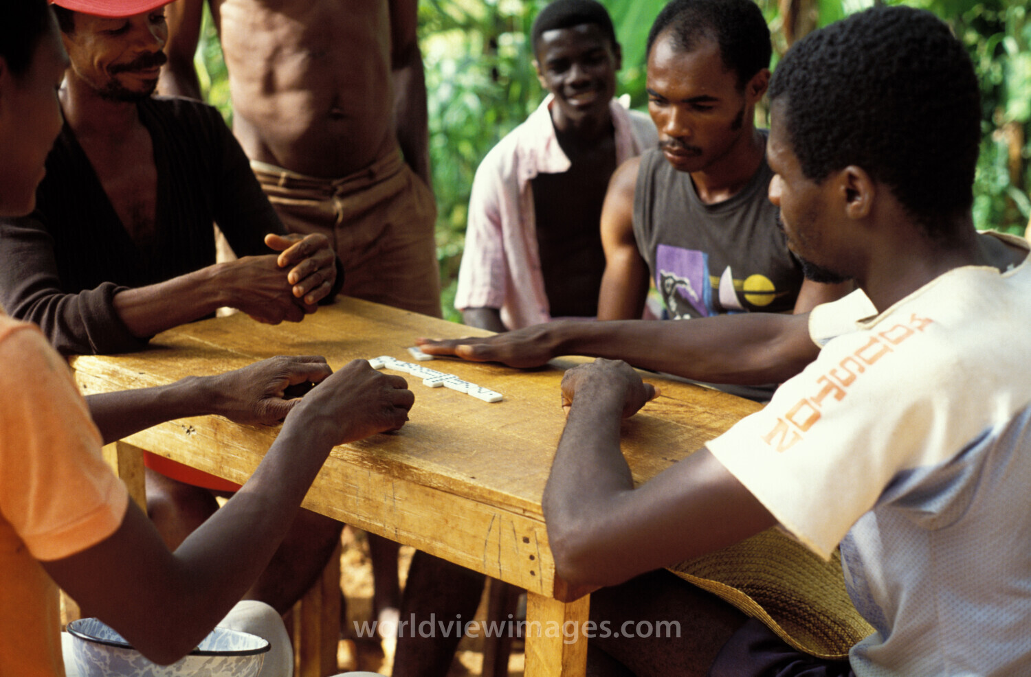 Playing Dominos in Haiti