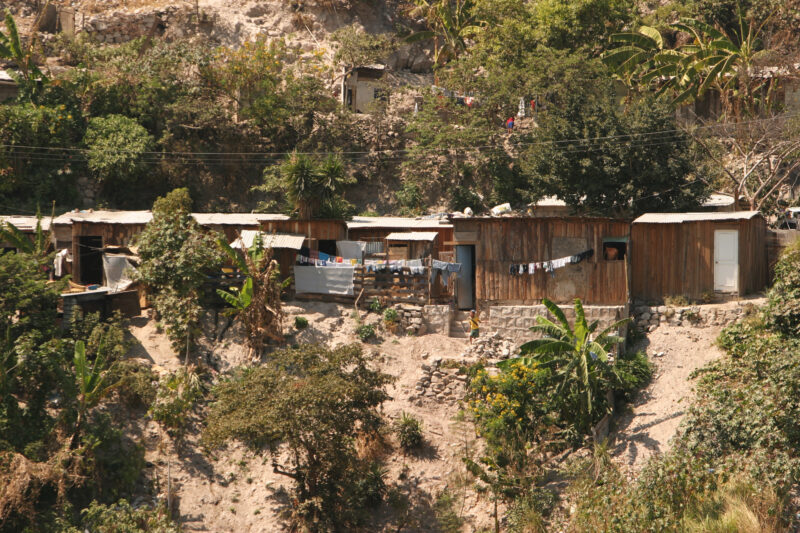Stock Images of Honduras — Hillside housing in the city of Tegucigalpa, Honduras — Honduras, Tegucigalpa, houses, homes, poor