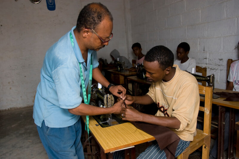 Learning to Sew — Somali Refugees living in Yemen — Somolia, refugees, skills training