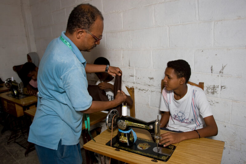 Learning to Sew — Somali Refugees living in Yemen — Somolia, refugees, skills training