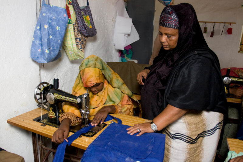 Learning to Sew — Somali Refugees living in Yemen — Somolia, refugees, skills training