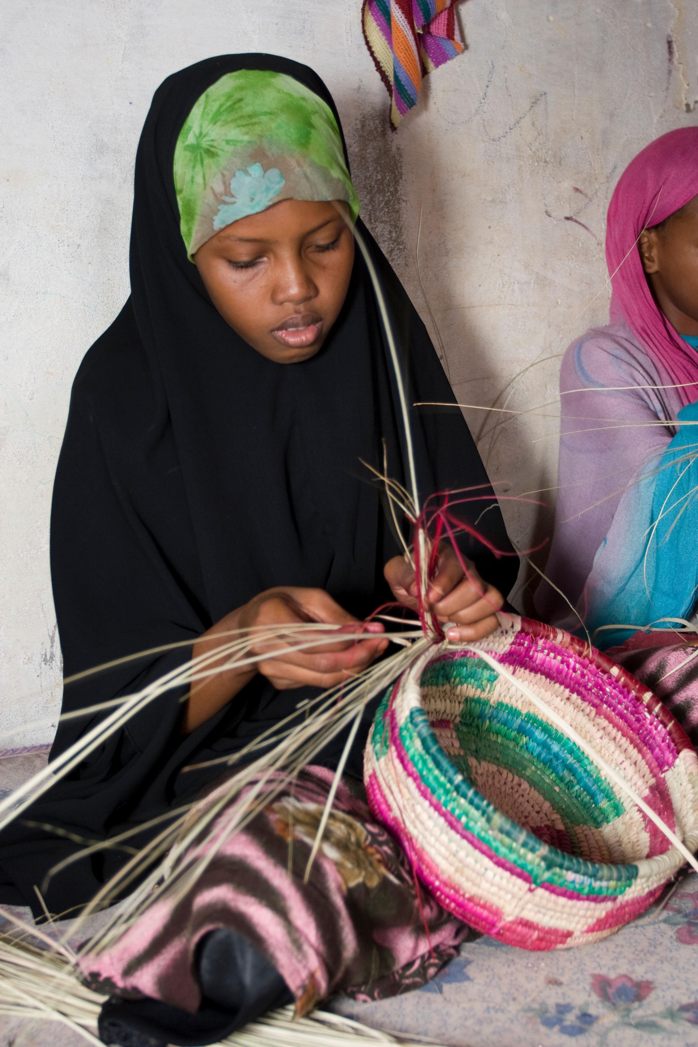 Basket Making in the Refugee Camp