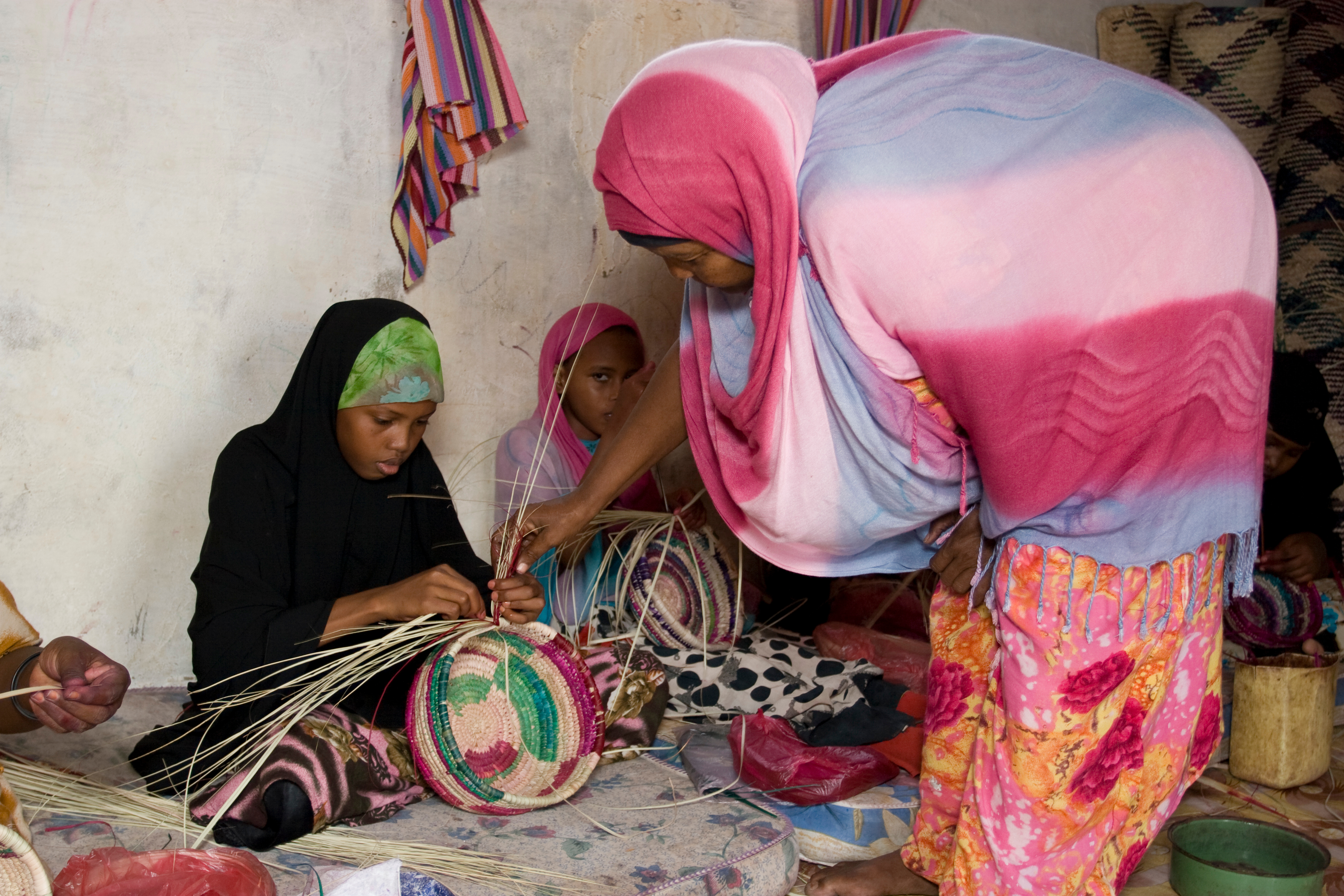 Basket Making in the Refugee Camp