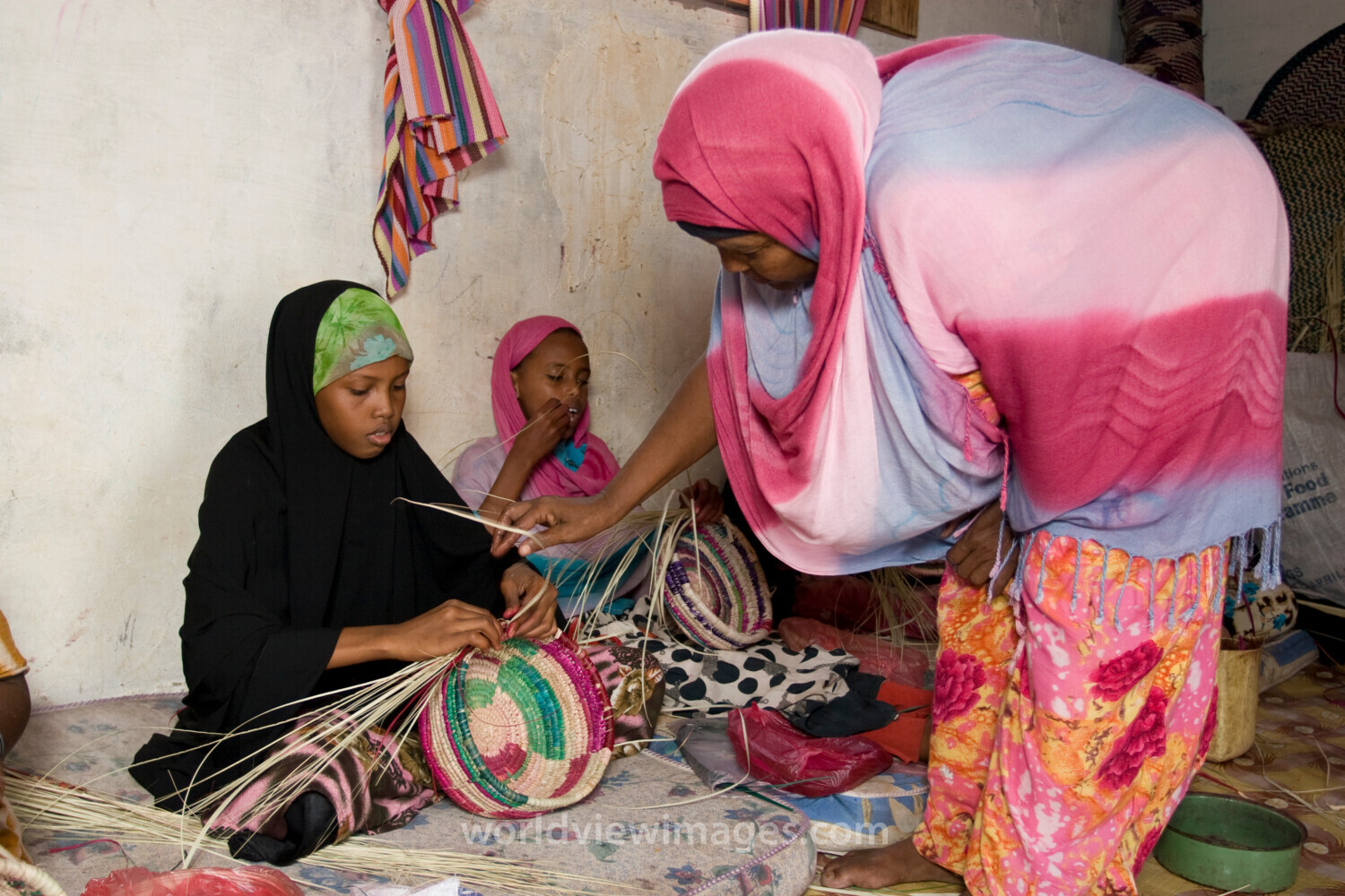 Basket Making in the Refugee Camp