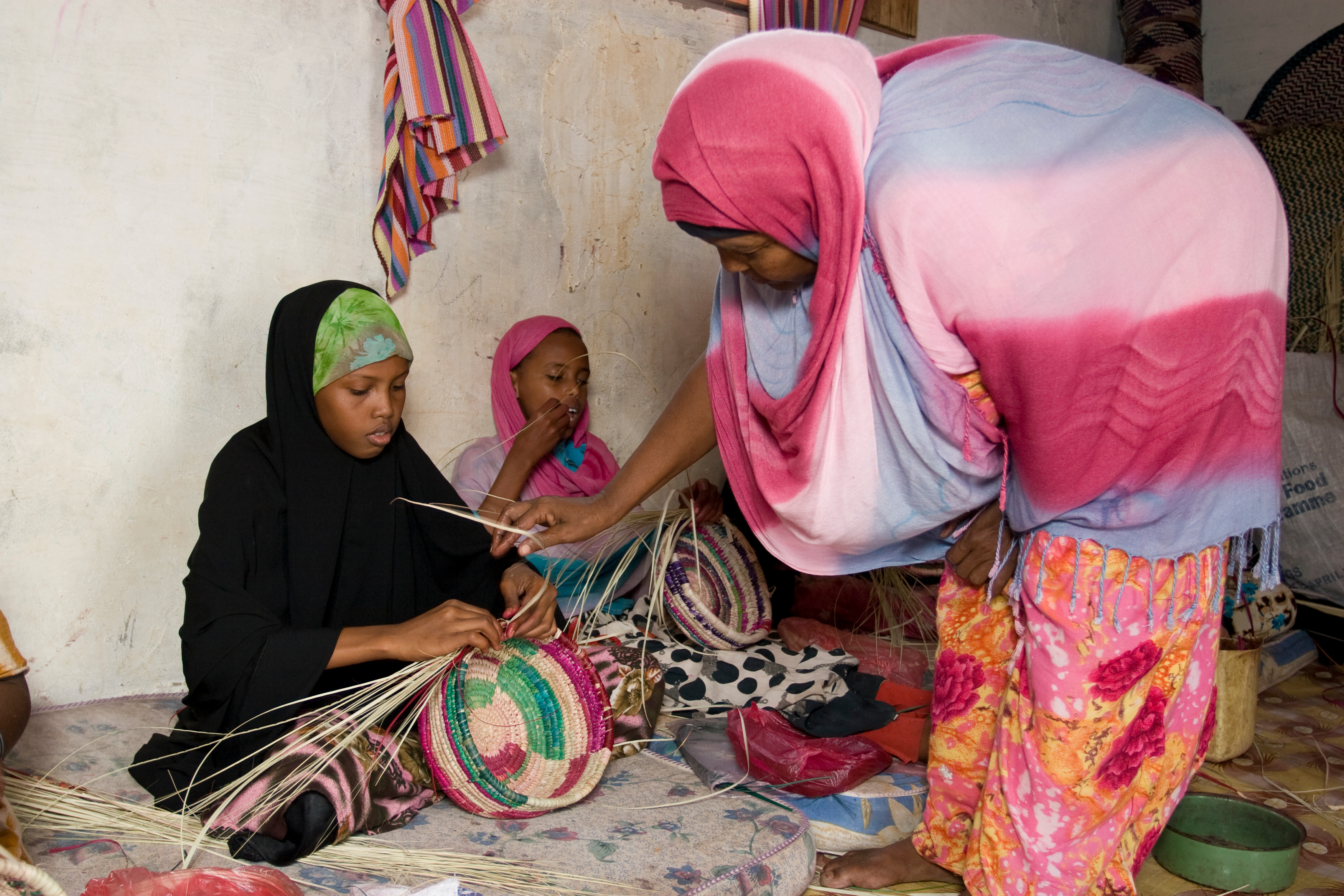 Basket Making in the Refugee Camp