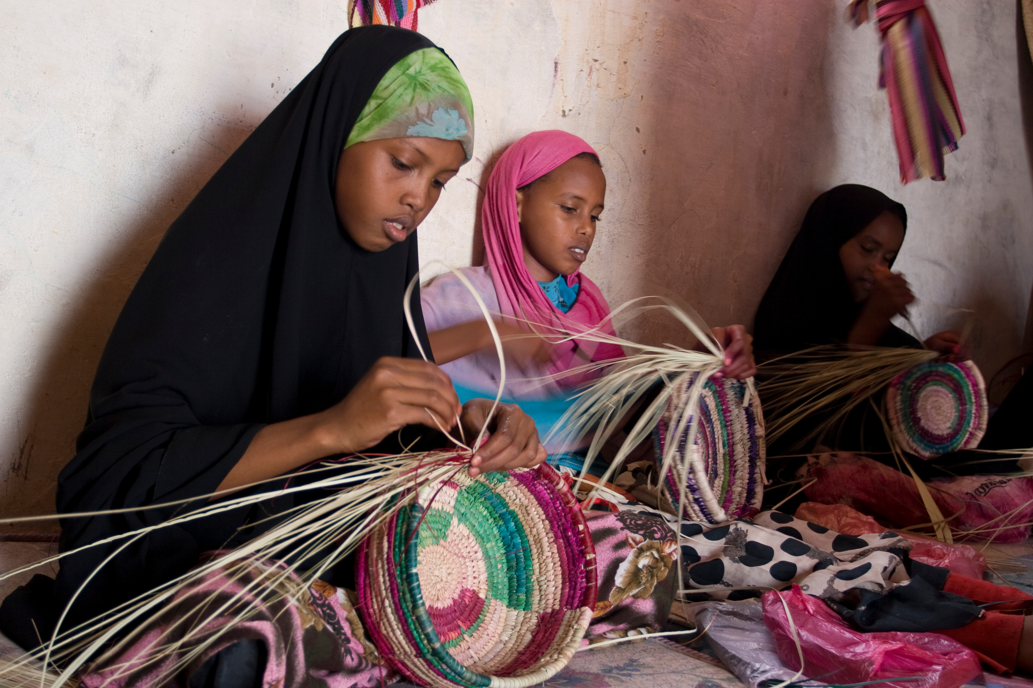 Basket Making in the Refugee Camp
