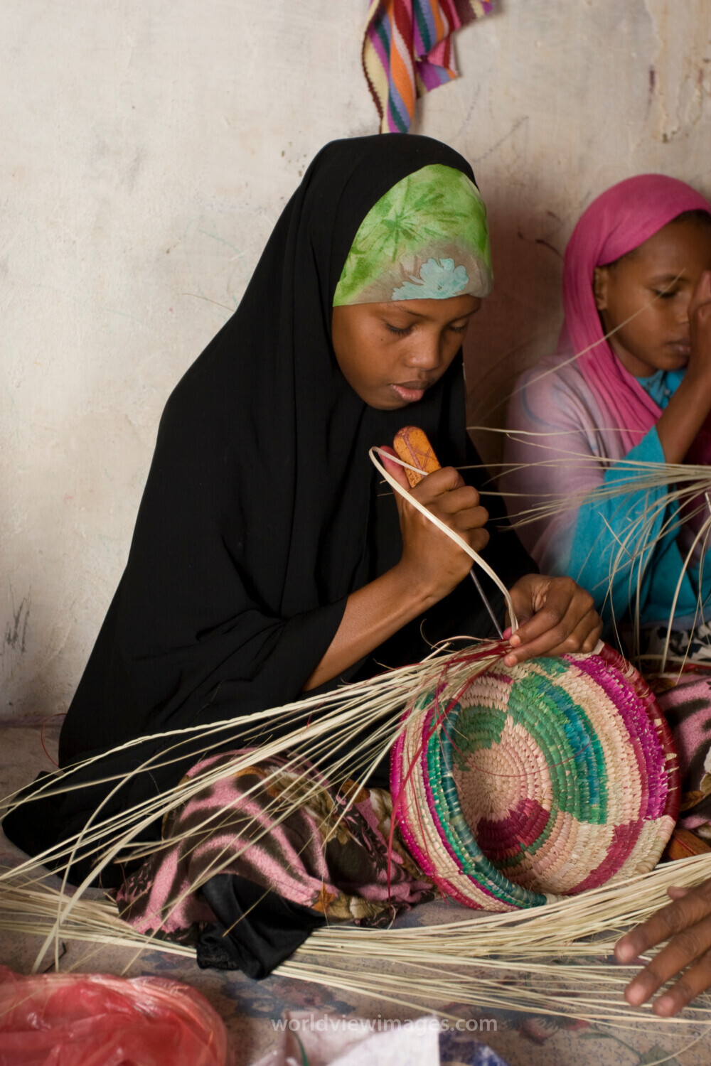 Basket Making in the Refugee Camp
