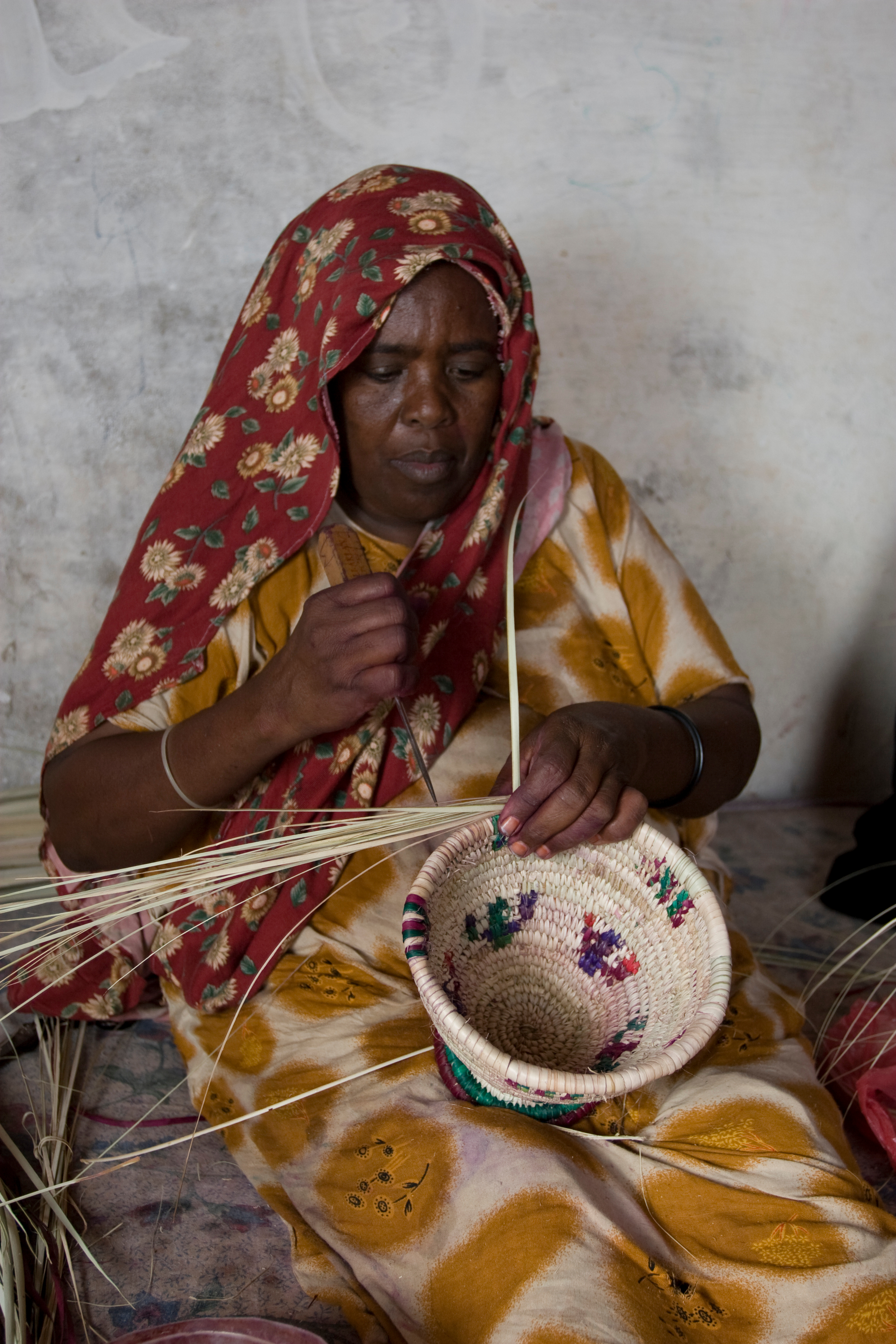Basket Making in the Refugee Camp