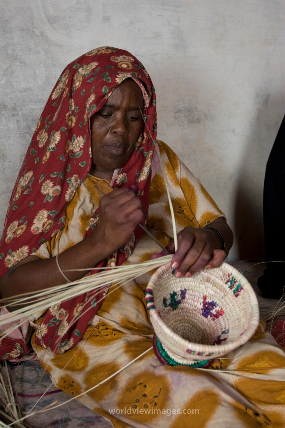 Basket Making in the Refugee Camp