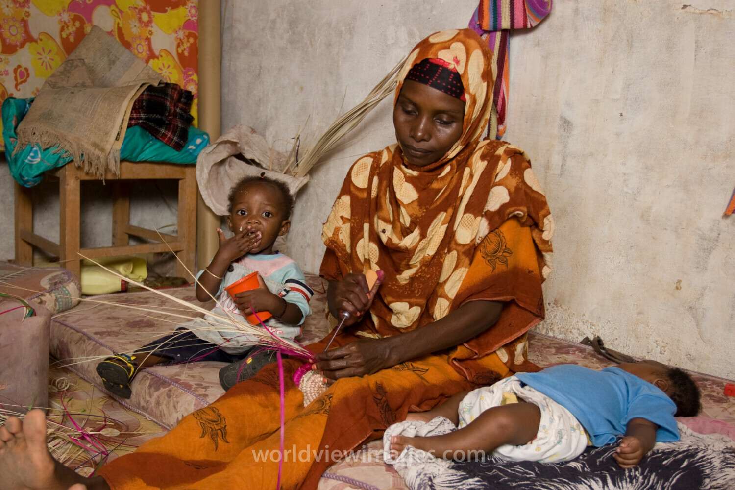 Basket Making in the Refugee Camp