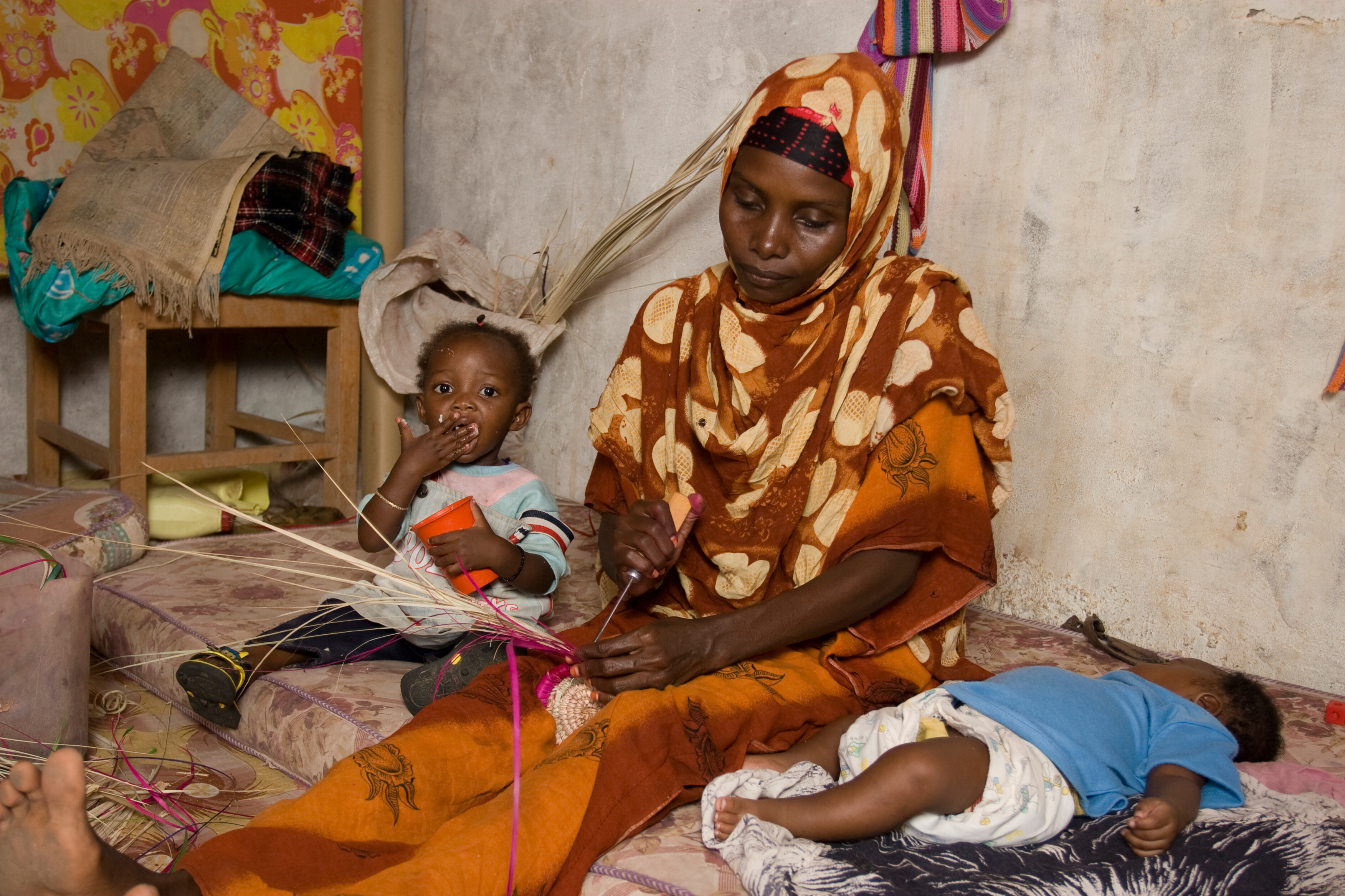 Basket Making in the Refugee Camp