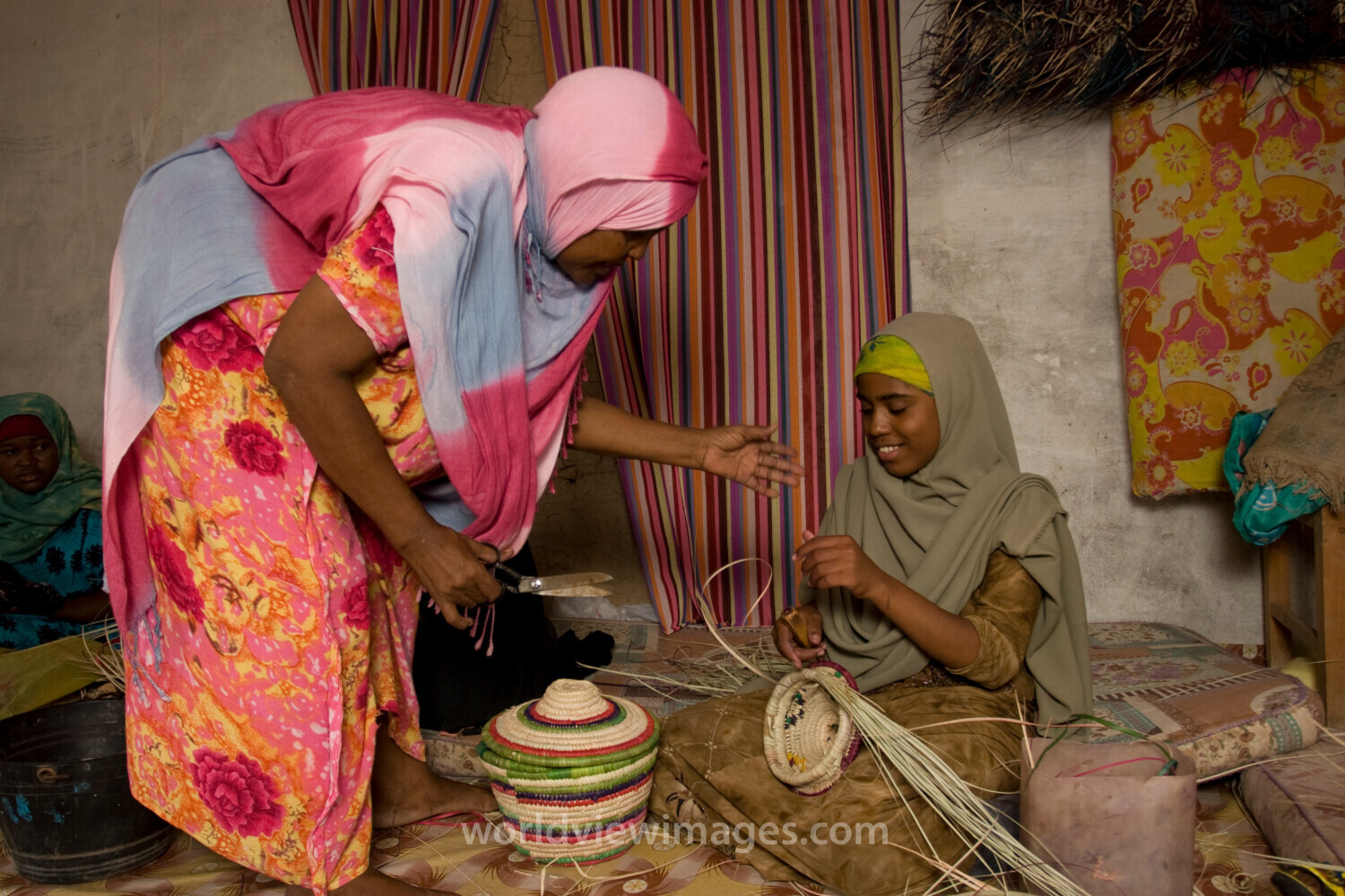Basket Making in the Refugee Camp