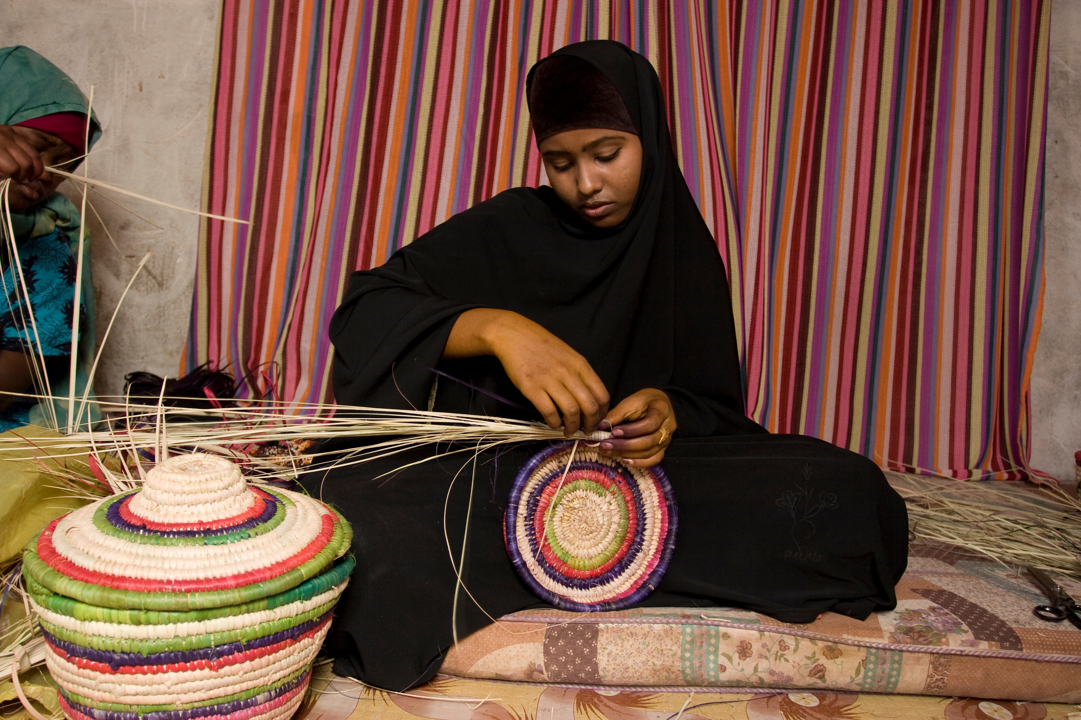 Basket Making in the Refugee Camp