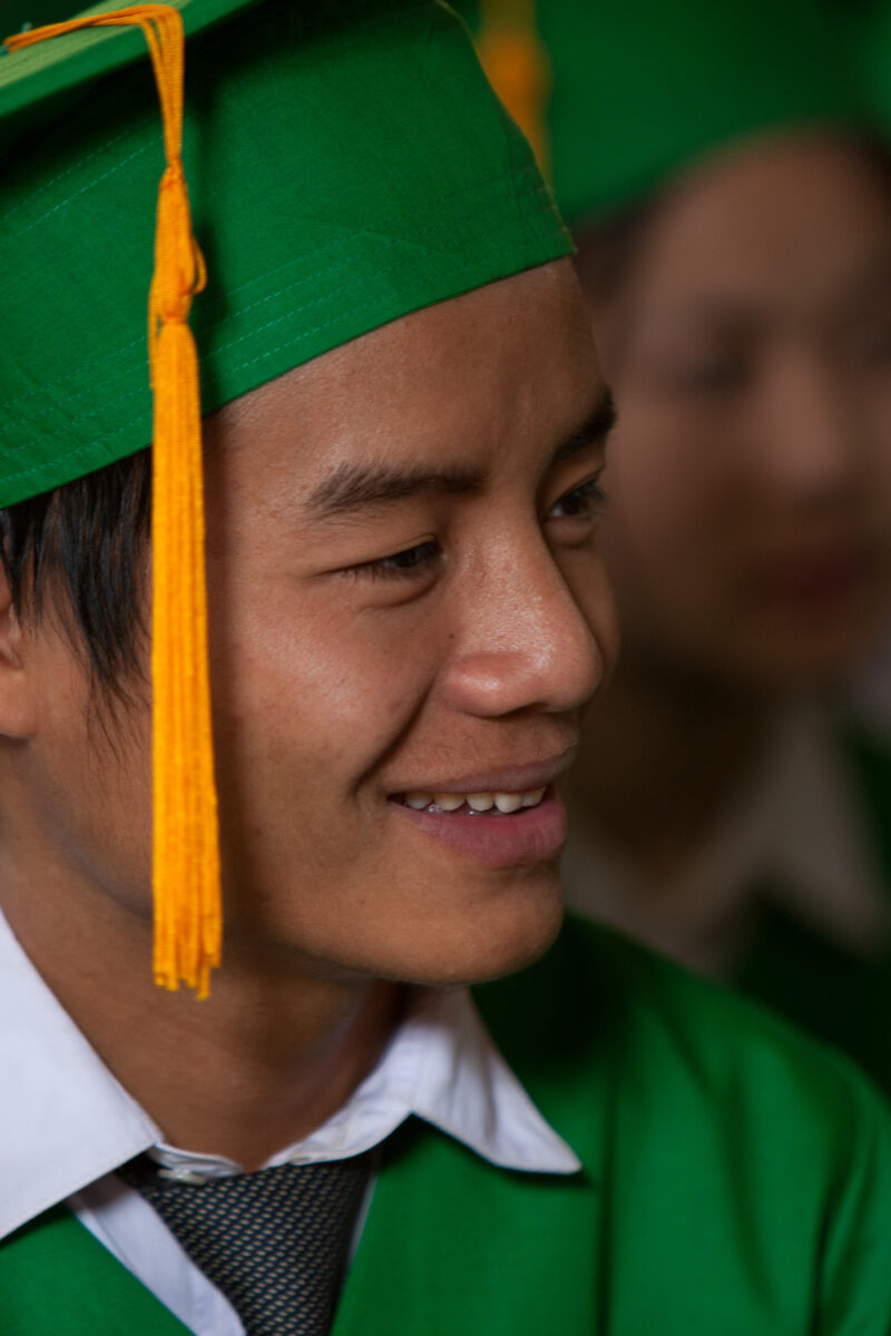 Graduation in A Refugee Camp — Students Graduate from Karen Adventist Academy, in a Karen refugee camp alnog the Thai border with Myanmar. — Thailand, Karen,...