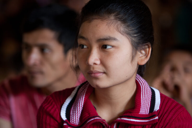 Karen Girl in A Refugee Camp — Karen people from Myanmar (Burma) have spent years in in refugee camps along the Thai/Burma border, to avoid violence from the...