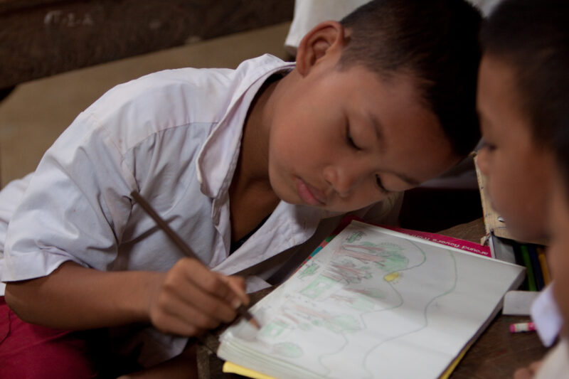 Boys in a Refugee Camp — Karen people from Myanmar (Burma) have spent years in in refugee camps along the Thai/Burma border, to avoid violence from the milit...