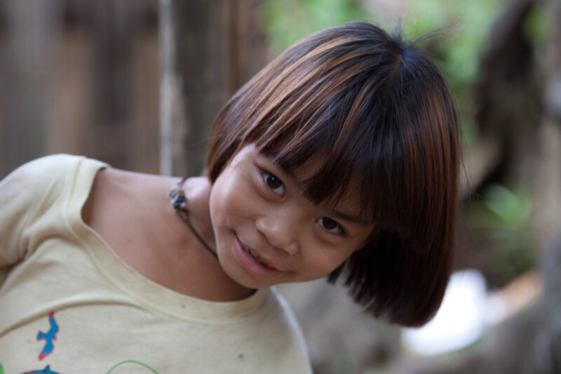 Karen Girl in A Refugee Camp — Karen people from Myanmar (Burma) have spent years in in refugee camps along the Thai/Burma border, to avoid violence from the...