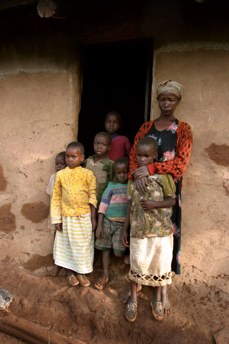 Grandmother in Kenya — Grandma taking care of six grandchildren — Kenya, Africa