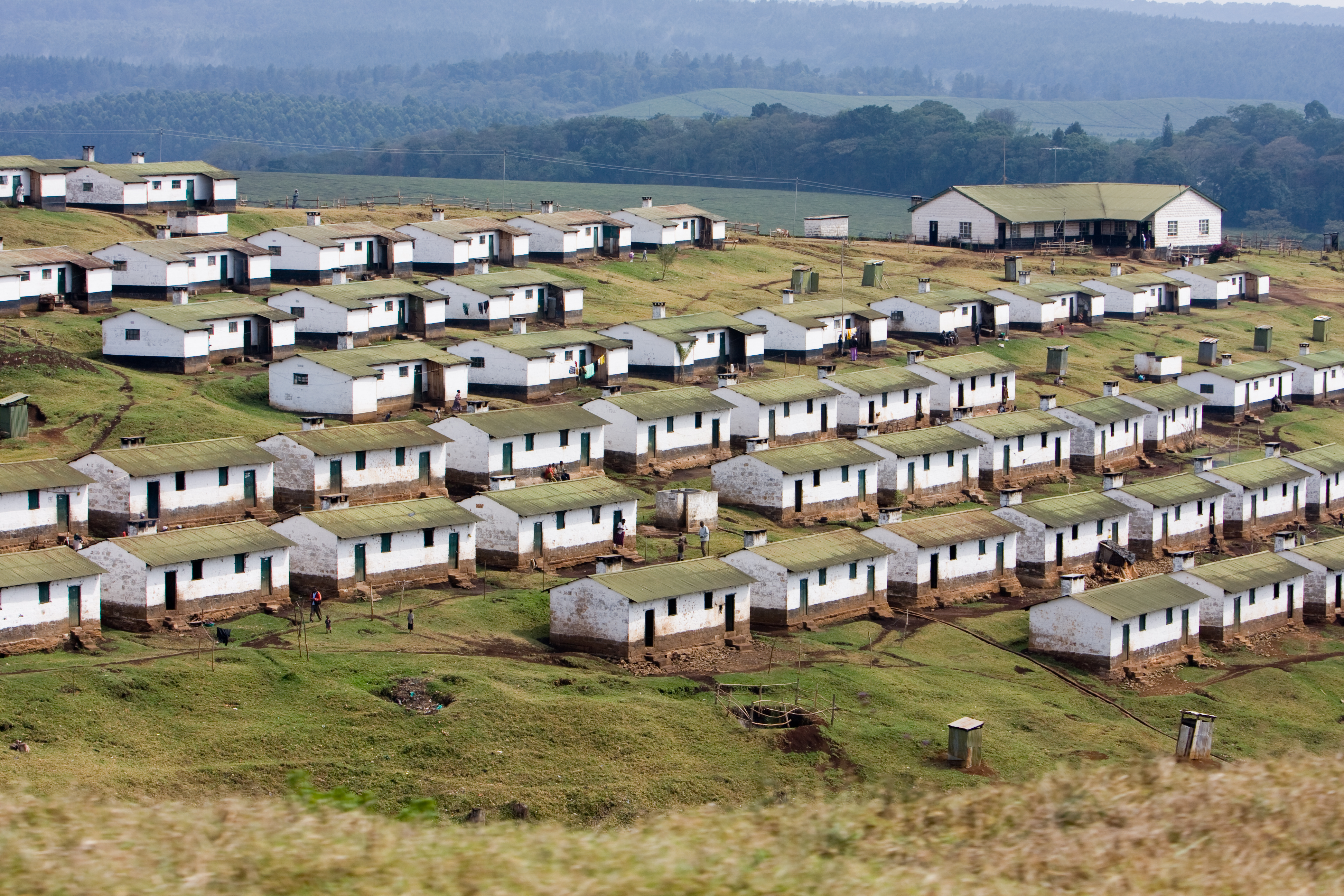Housing for tea plantation workers in Kenya