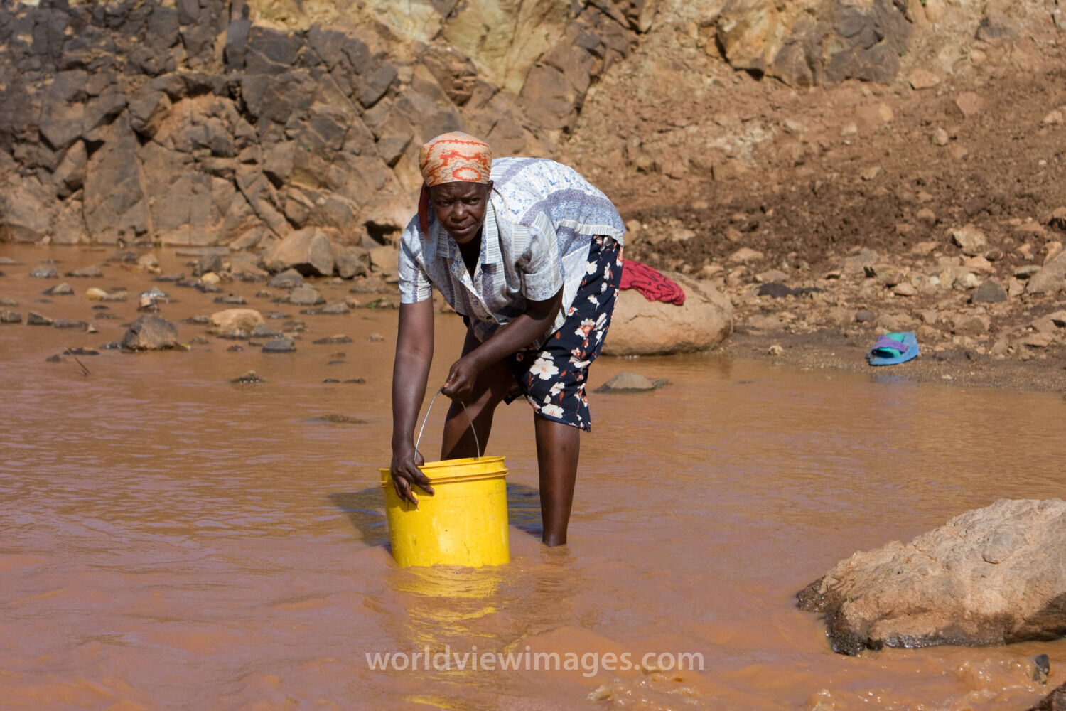 Collecting Water in Kenya