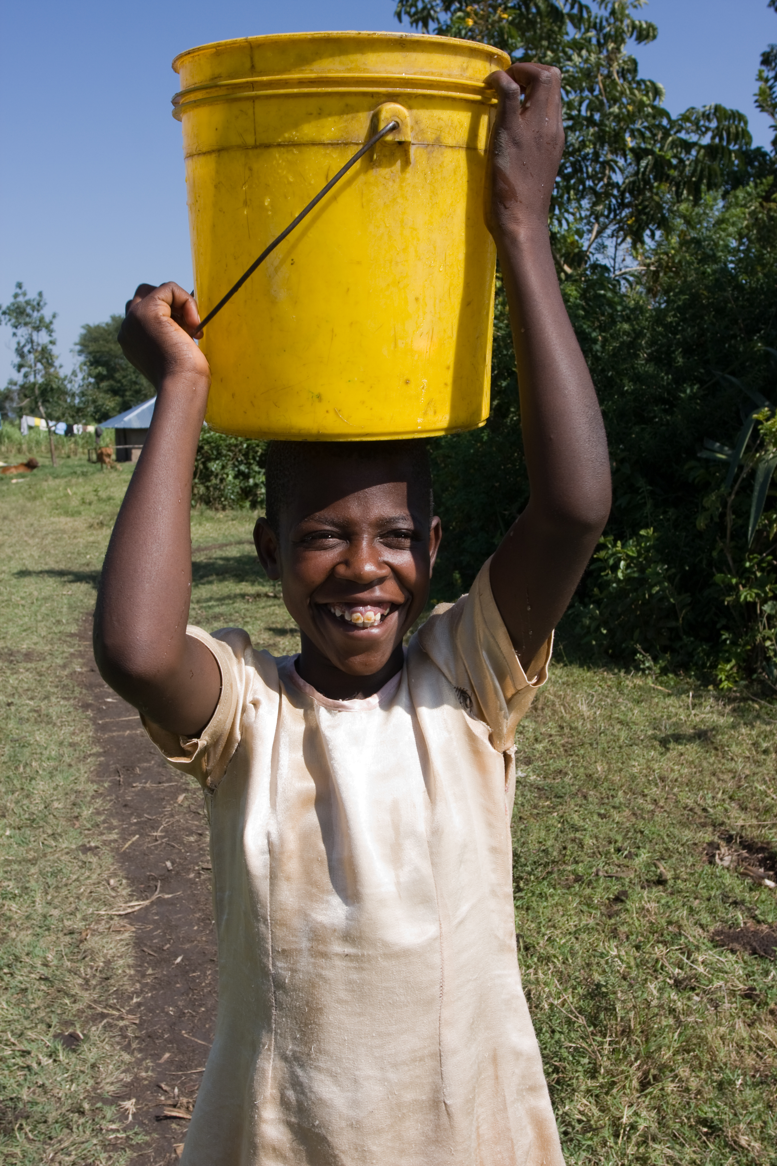 Collecting water in Kenya