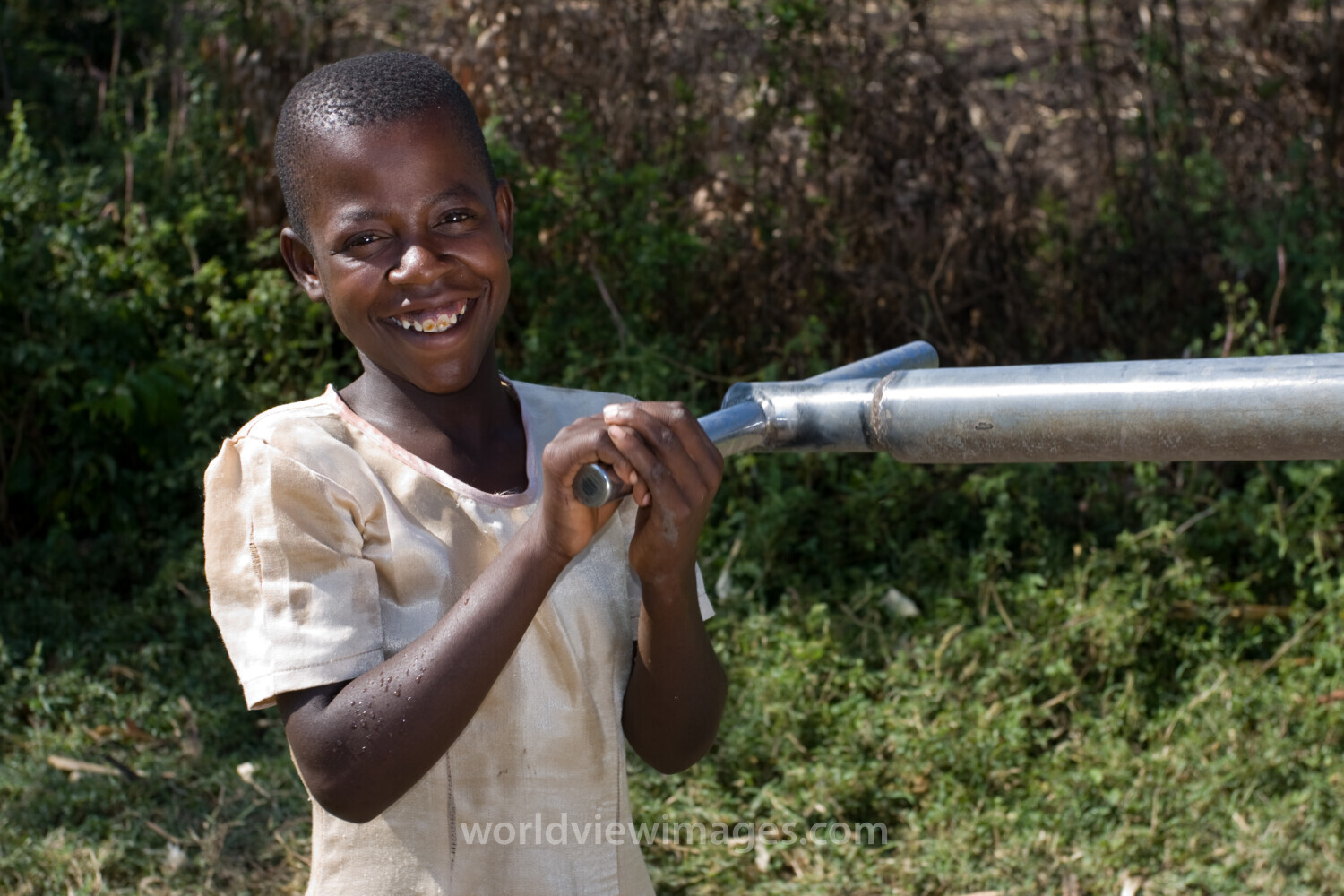 Collecting water in Kenya