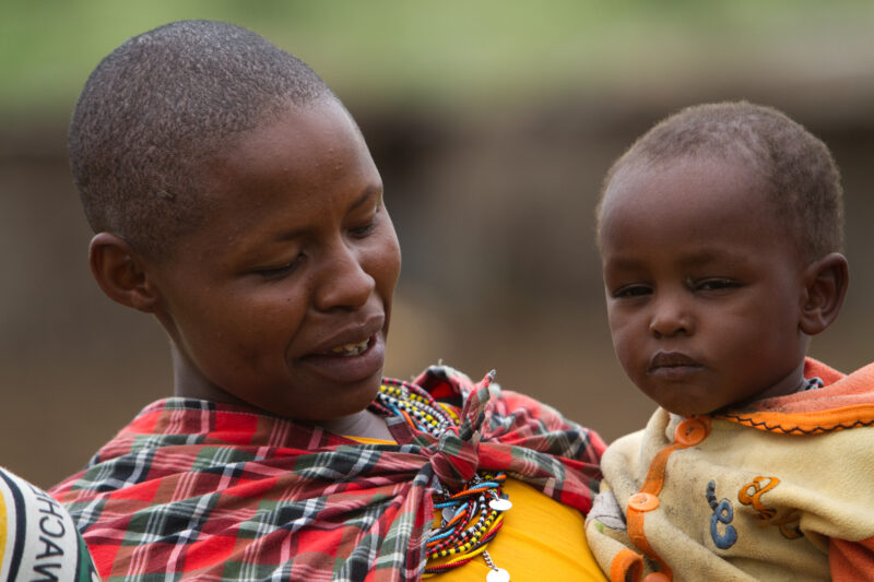 Maasai Mother and Baby — Kenya, Child, children, kids, Africa